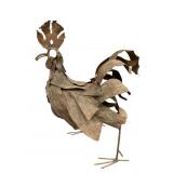 METAL HANDMADE ROOSTER 16IN HIGH