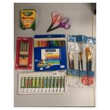 PAINTING SUPPLIES CRAYONS SCISSORS