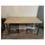 FORMICA TOP, CHROME LEG, RECTANGULAR TABLE, 30X59