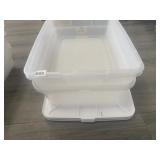 STORAGE CONTAINERS 3 W/ LIDS 22.5" X 16" X 5.5" H