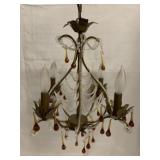 TEAR DROP HANGING LIGHT, 4 CANDELABRA LIGHT