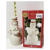 LENOX GOOD TIDINGS SNOWMAN FIGURINE 7" H $50.00