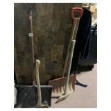 SNOW SHOVELS, AXE, SPLITTER