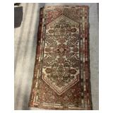 WOOL ANTIQUE RUG 27" X 56"