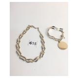 MONET GOLD TONE NECKLACE AND BRACELET SET