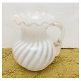 SWIRL GLASS PITCHER/VASE