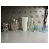 GLASS PITCHER WITH APPLIED GLASS HANDLE,