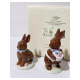 THE CHOCOLATE EASTER BUNNY SALT & PEPPER SET NIB