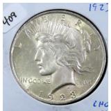 1923 PEACE SILVER DOLLAR