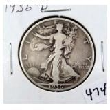 1936-S WALKING LIBERTY HALF DOLLAR