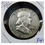 1958 FRANKLIN HALF DOLLAR