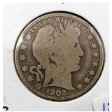 1902 BARBER HALF DOLLAR