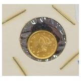 1854 TYPE 1 - $1 GOLD COIN