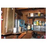 CONTENTS OF SMALL ROOM - METAL CABINET, TOOLS,