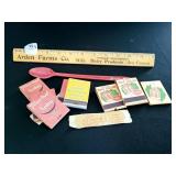 DAIRY COLLECTIBLE MATCH BOOKS, RULER, ETC.