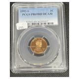 1992-S PROOF LINCOLN CENT (PCGS PR69 RED DCAM)