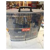 RYOBI ASSORTED DRILL BITS IN STORAGE BOX