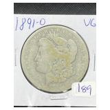 1891-O MORGAN SILVER DOLLAR