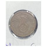 1939-F GERMAN 3RD REICH 1 PFENNIG