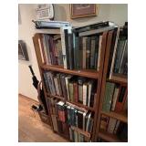 BOOKCASE WITH LARGE ASSORTMENT OF BOOKS