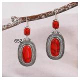 RED COLOR DROP EARRINGS