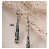 TURQUOISE COLOR DROP EARRINGS