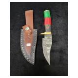 HAND MADE KNIFE - DAMASCUS BLADE - WOOD