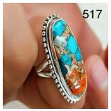 TURQUOISE COLOR RING SIZE 6