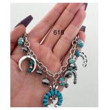 TURQUOISE COLOR CHARM BRACELET