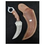 HAND MADE GUTTING KNIFE - DAMASCUS BLADE -