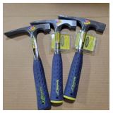 3 ESTWING 20 OZ. BRICKLAYER HAMMERS - NEW