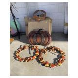 7 METAL FALL WREATHS AND DECOR