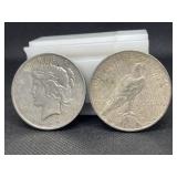 ROLL OF (20) 1923 PEACE SILVER DOLLARS