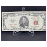 SERIES 1963 RED SEAL $5 NOTE