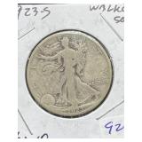 1923-S WALKING LIBERTY HALF DOLLAR