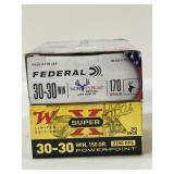 35 ROUNDS 30-30 WIN AMMUNITION - 15 - 170 GR AND