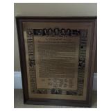 2 FRAMED BILL OF RIGHTS, DECLORATION OF STATE