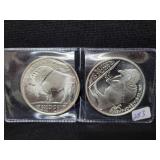 (2) 1 OZ BUFFALO SILVER ROUNDS