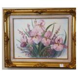 OIL ON CANVAS "IRIS" BY K. BREKKEN - FRAMED -