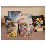 9 CANVAS PAINTINGS