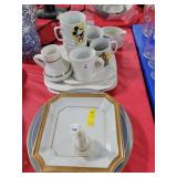 CERAMIC DISHWARE, CUPS, CREAMER, ETC.