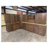 Rustic Walnut Shaker Cabinet Set