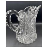 8" X 6 1/2" LARGE PITCHER - UNKNOWN MAKER AND