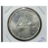 1966 CANADA "CANOE" SILVER DOLLAR