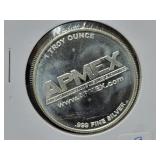 APMEX SILVER ROUND - 1 OZ .999 FINE SILVER