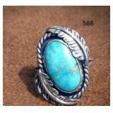 TURQUOISE COLOR RING SIZE 7