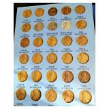 LINCOLN HEAD CENT BOOK - 87 COINS