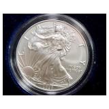 2020-W UNC SILVER EAGLE W/BOX AND COA