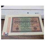 20000 Reichsbanknote  Germany 1923