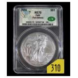 2024 American Silver Eagle, CAC slab certified
